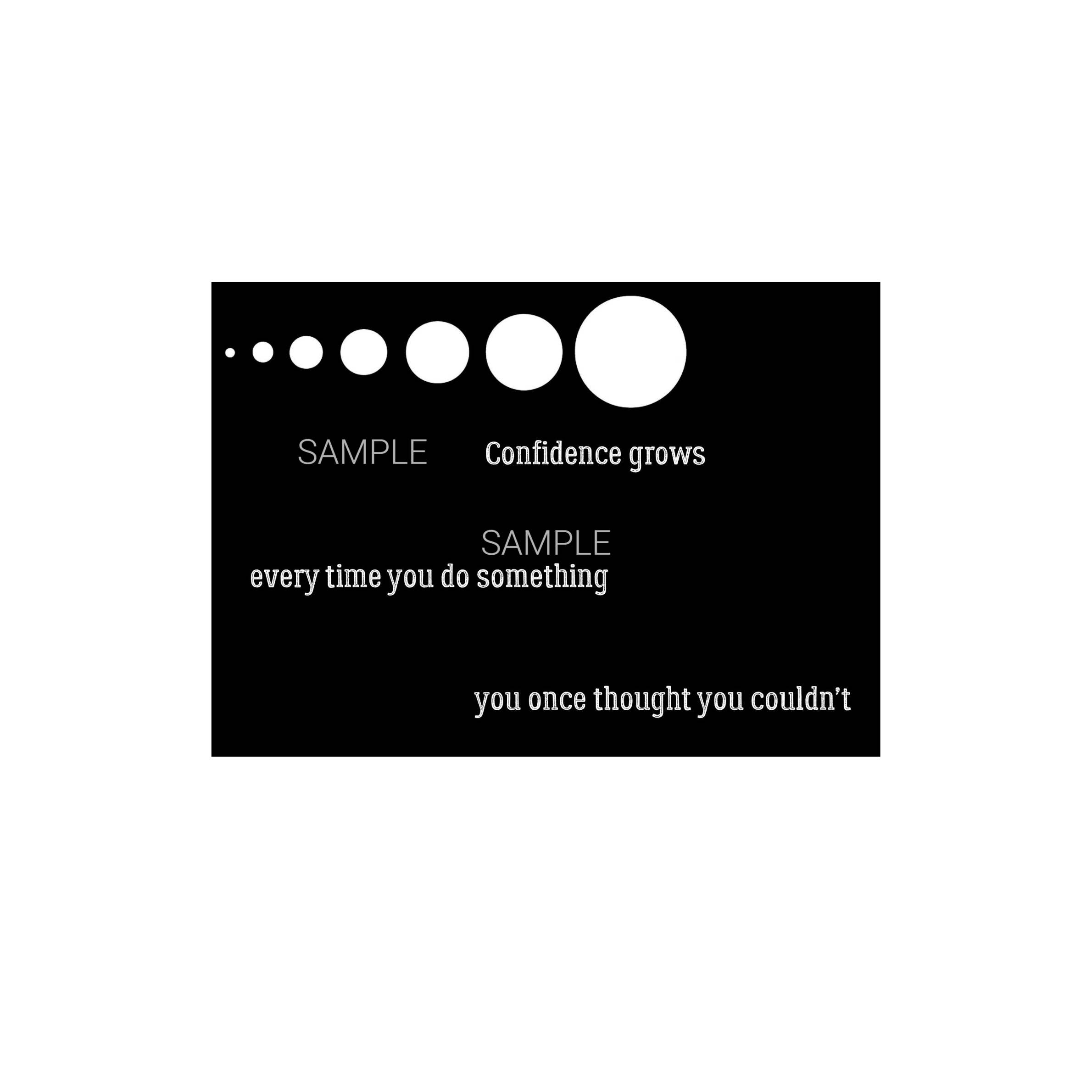 Confidence Grows Every Time You Do Something Postcard