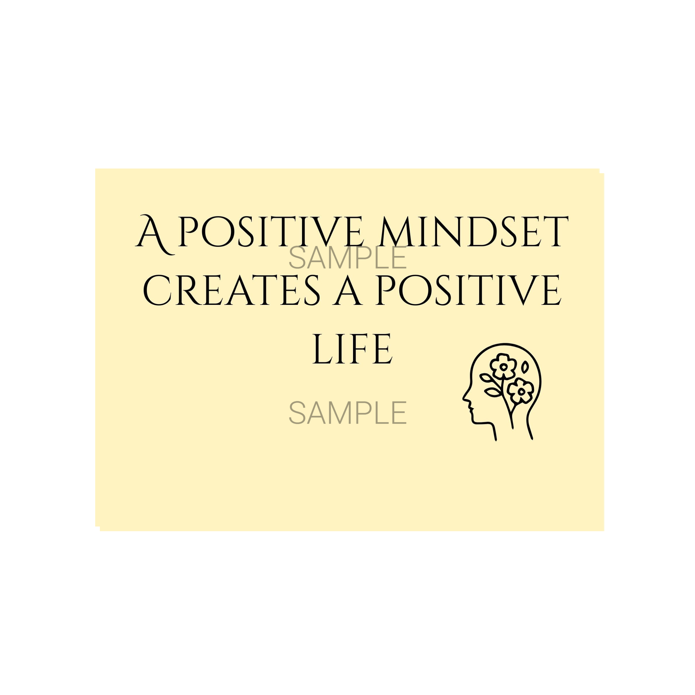 A Positive Mindset Creates a Positive Life Postcard