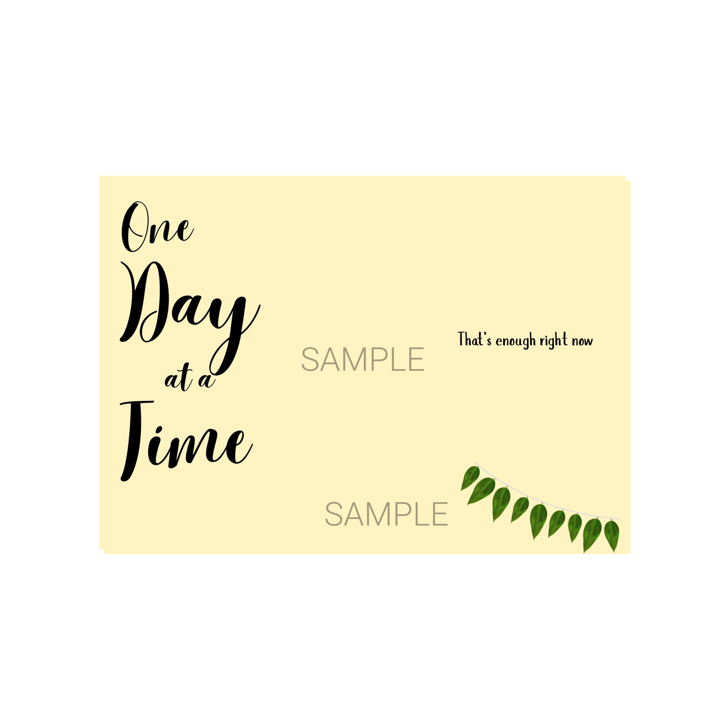 One Day at a Time Postcard