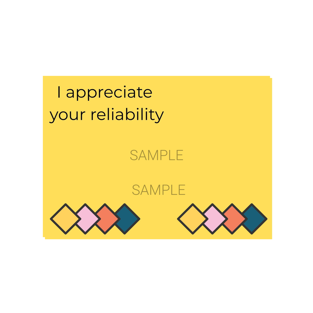 I Appreciate Your Reliability Postcard