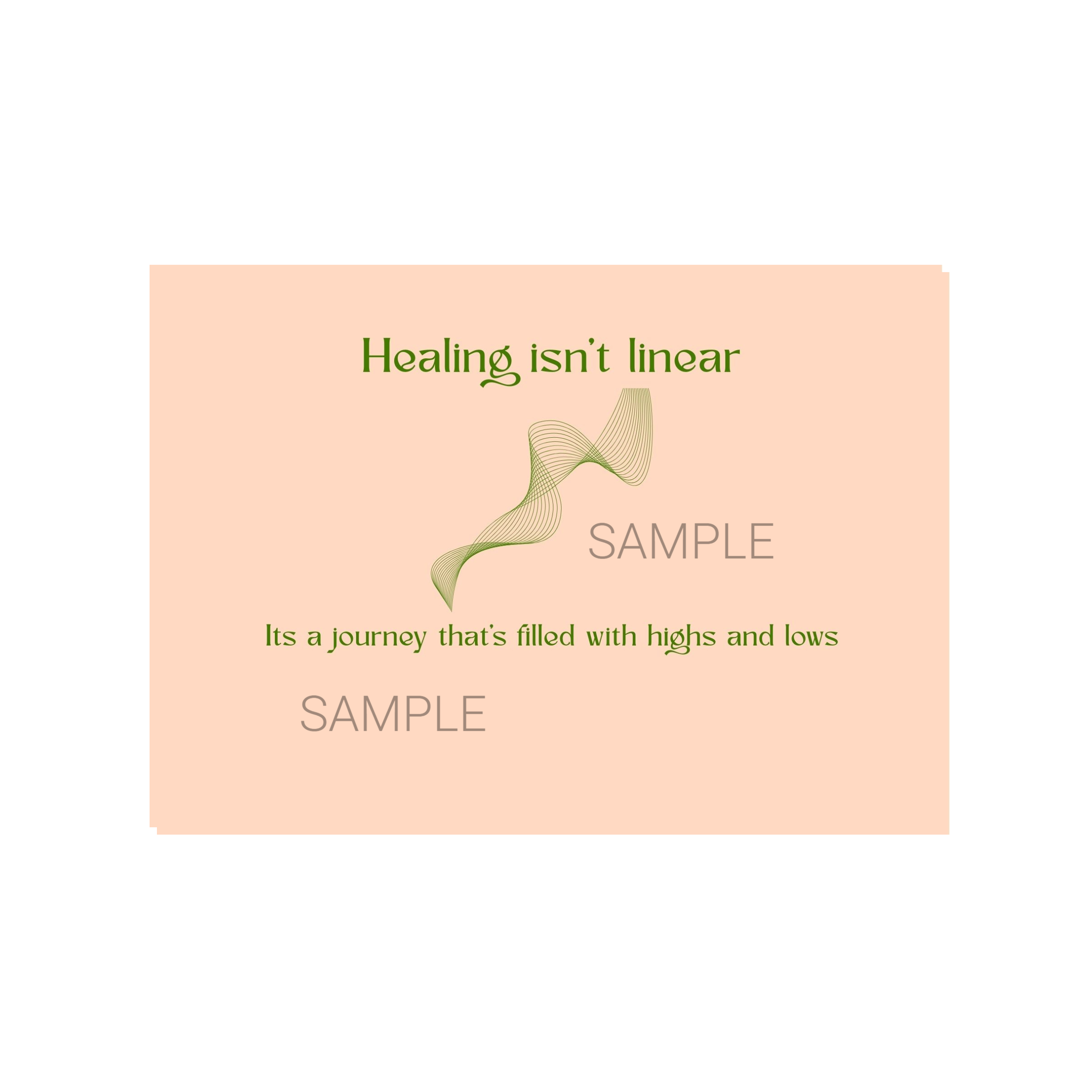 Healing Isn't Linear Postcard