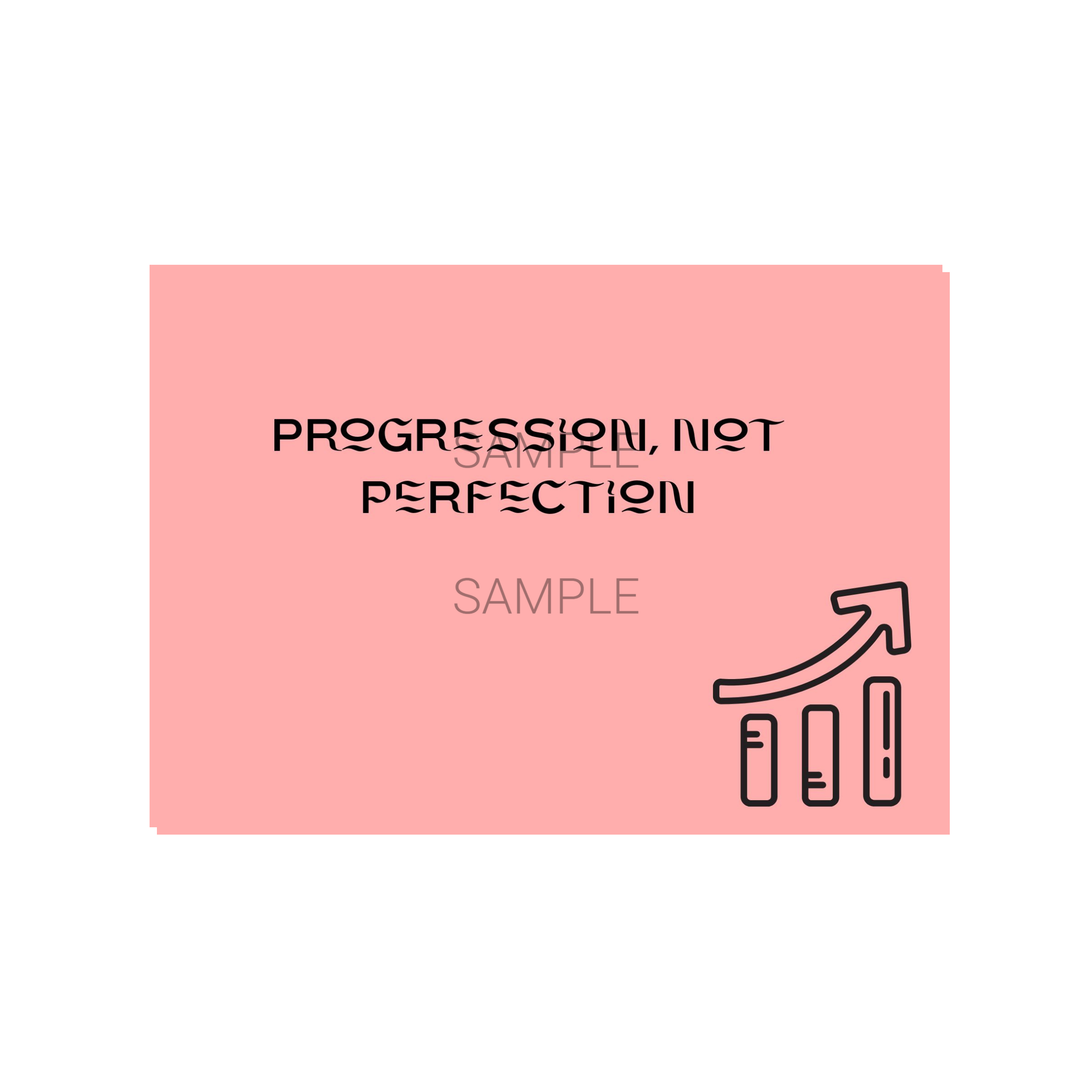 Progression Not Perfection Postcard