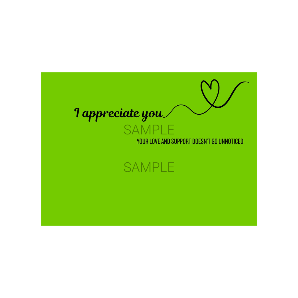 I Appreciate You Postcard