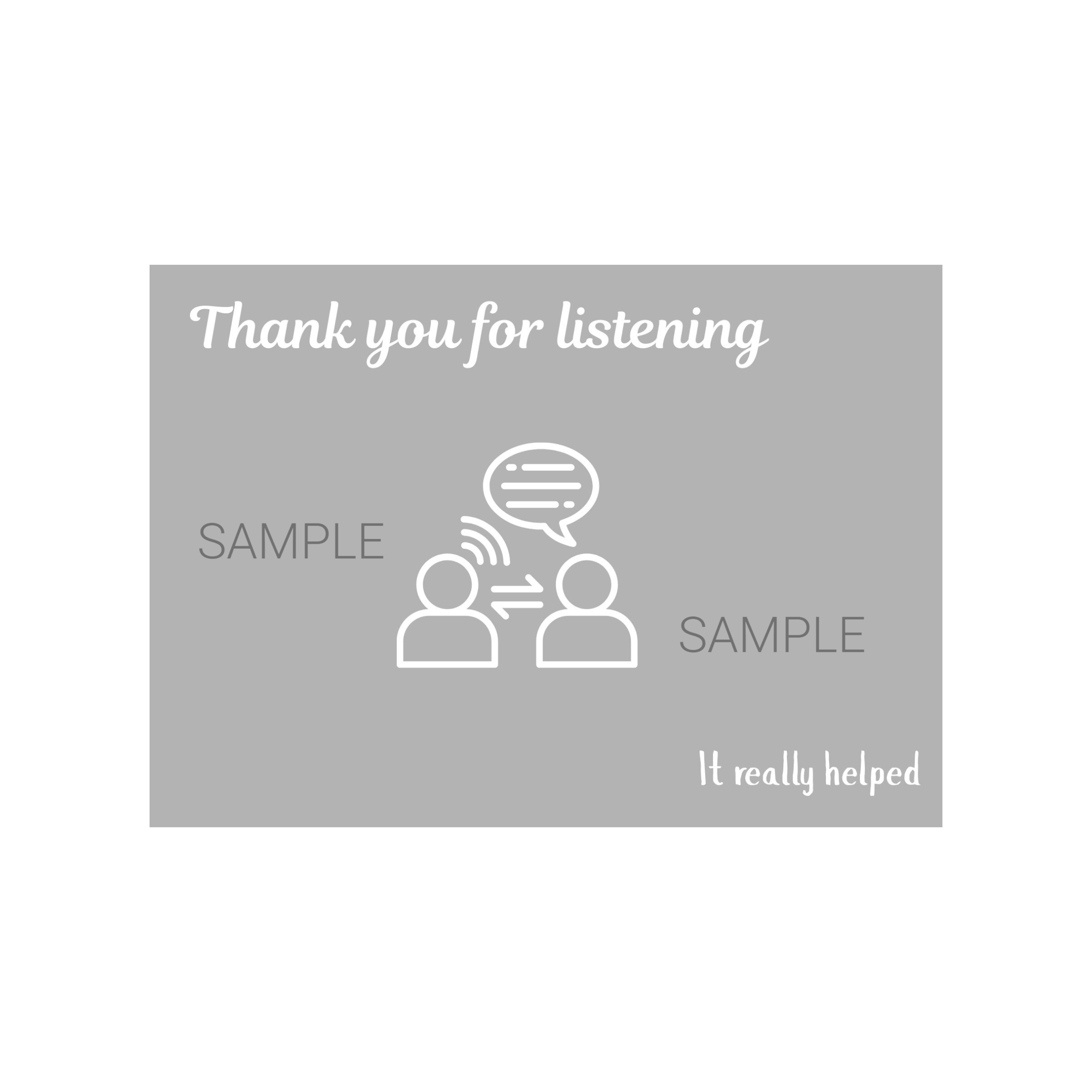 Thank You For Listening Postcard