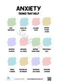 Anxiety (Things That Help) A4 Poster