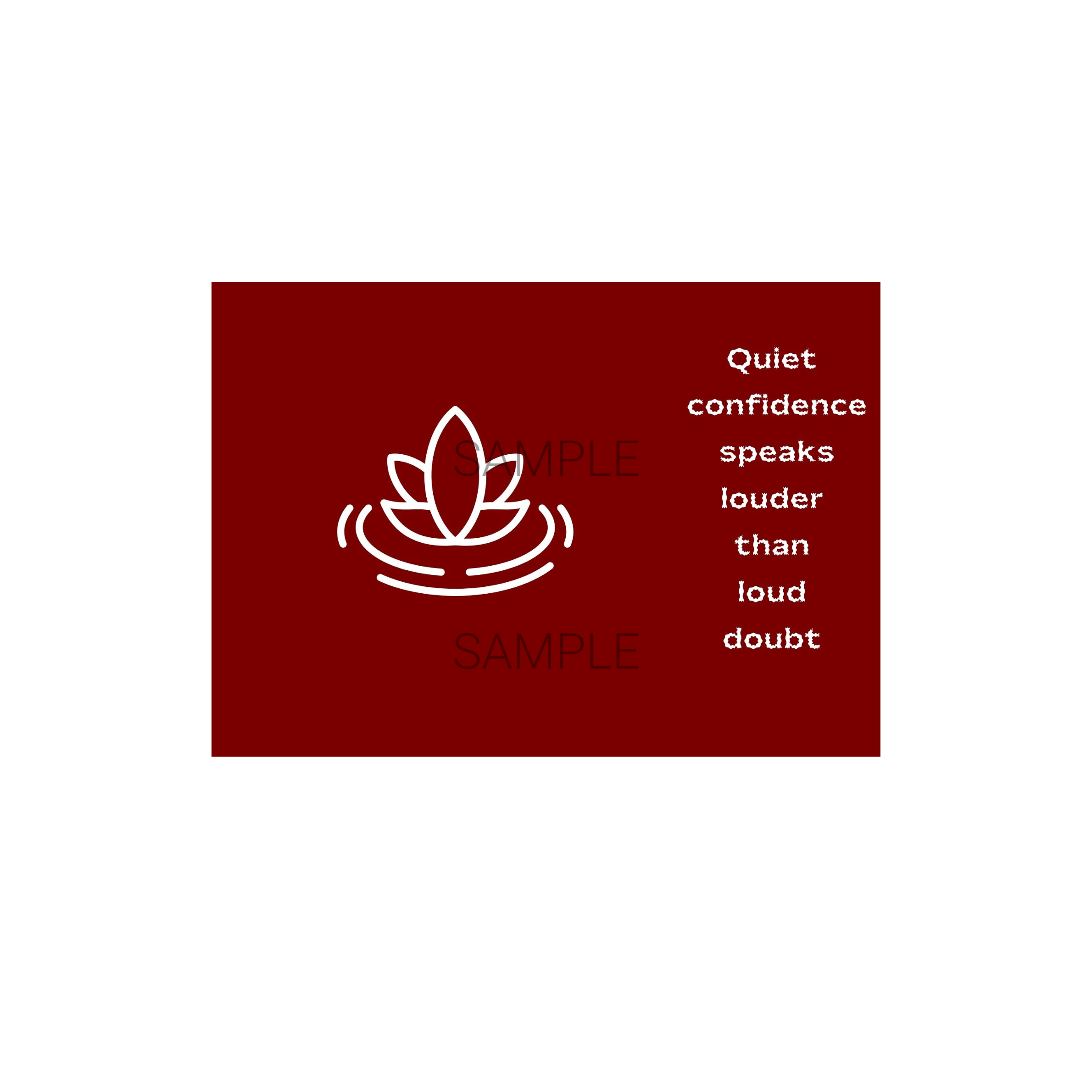 Quiet Confidence Speaks Louder Than Loud Doubt Postcard