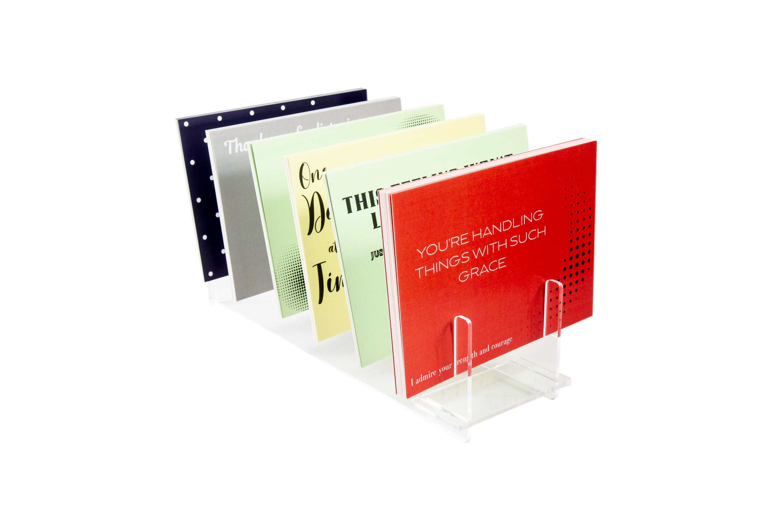 Wellbeing Postcards Display Case — 12 Sets of 15