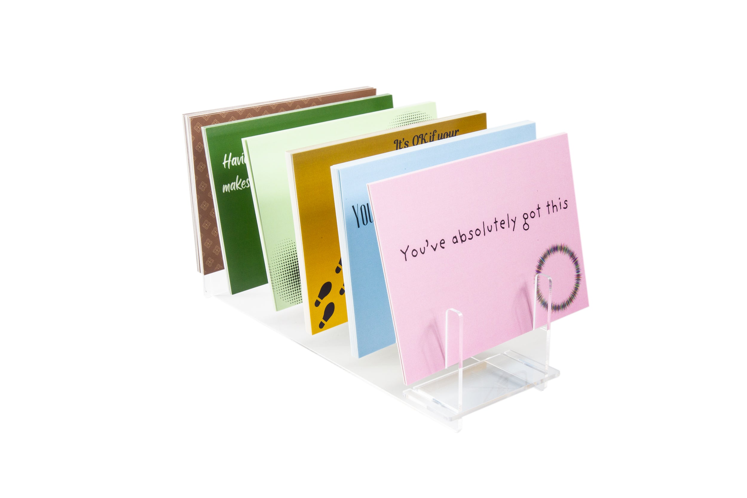 Wellbeing Postcards Display Case — 12 Sets of 15