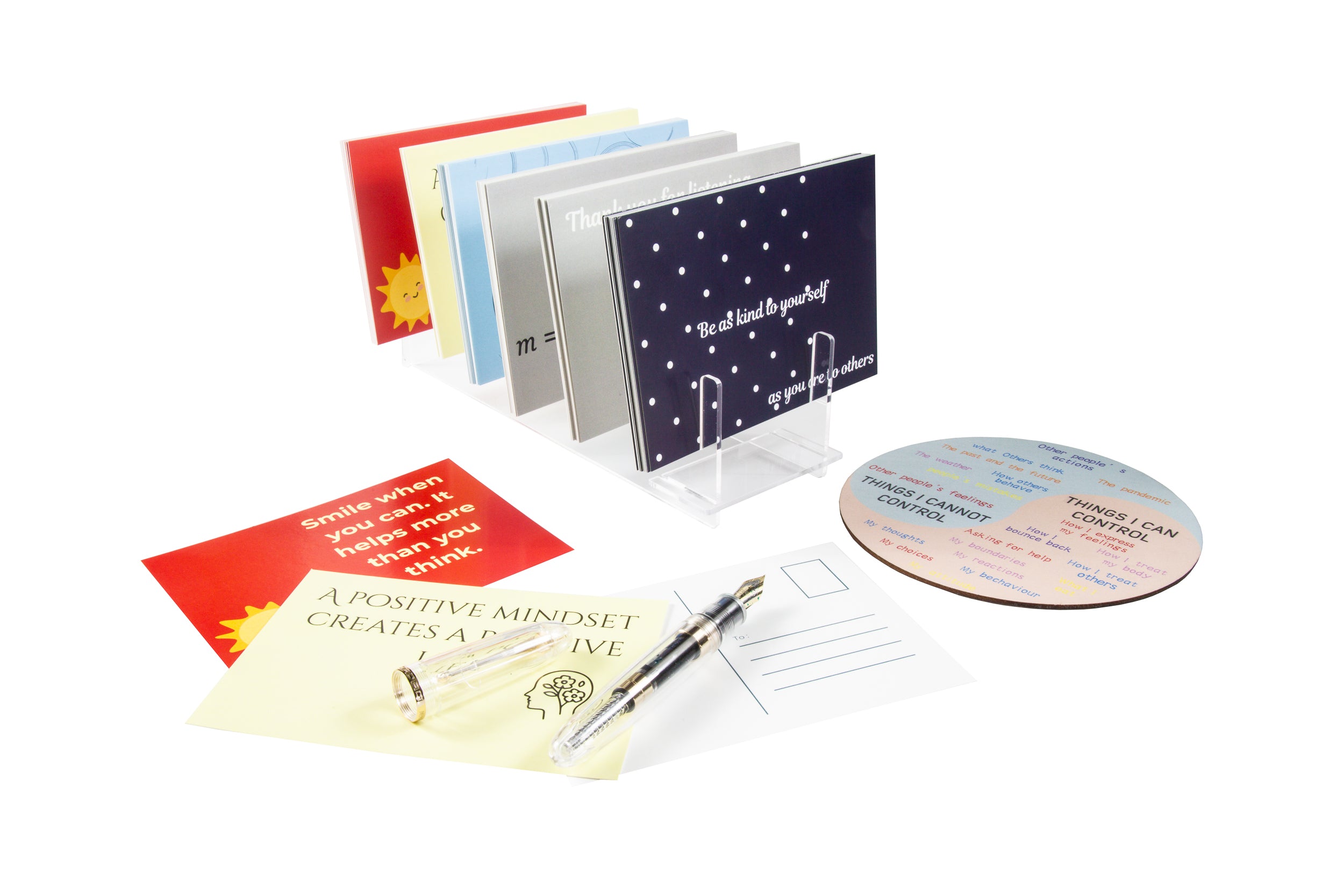 Wellbeing Postcards Display Case — 12 Sets of 15